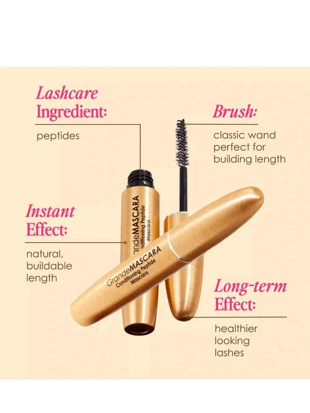 GrandéMASCARA Conditioning Peptide Mascara — Black NEW & SEALED✨